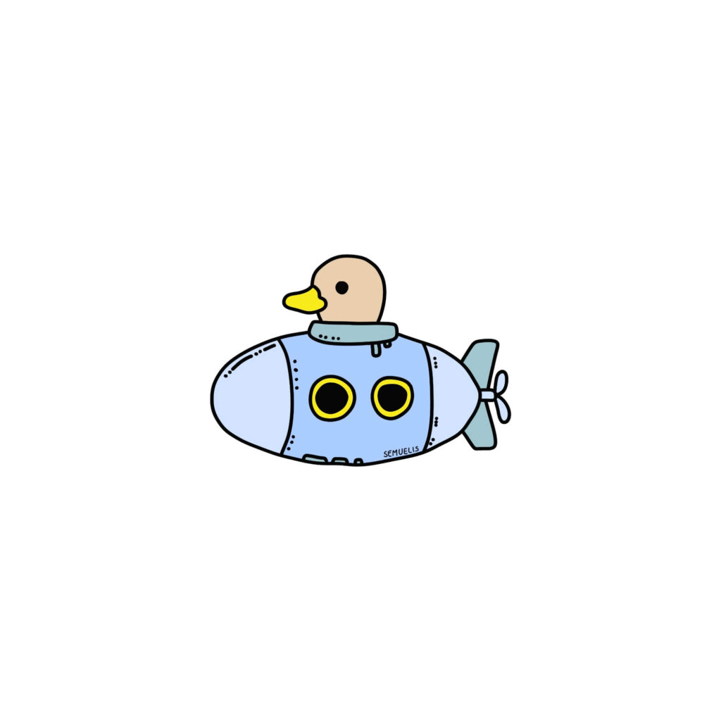 Submarine duck doodle created by semuelis