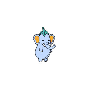 Elephant eggplant - adorable doodle created by semuelis