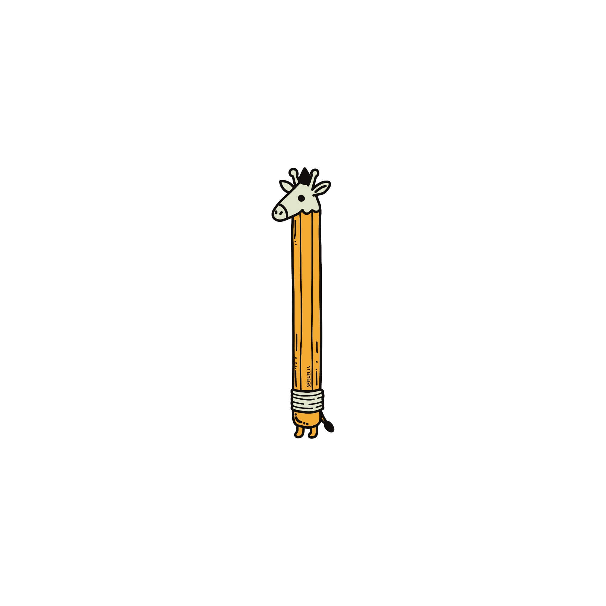 Giraffe pencil doodle created by semuelis
