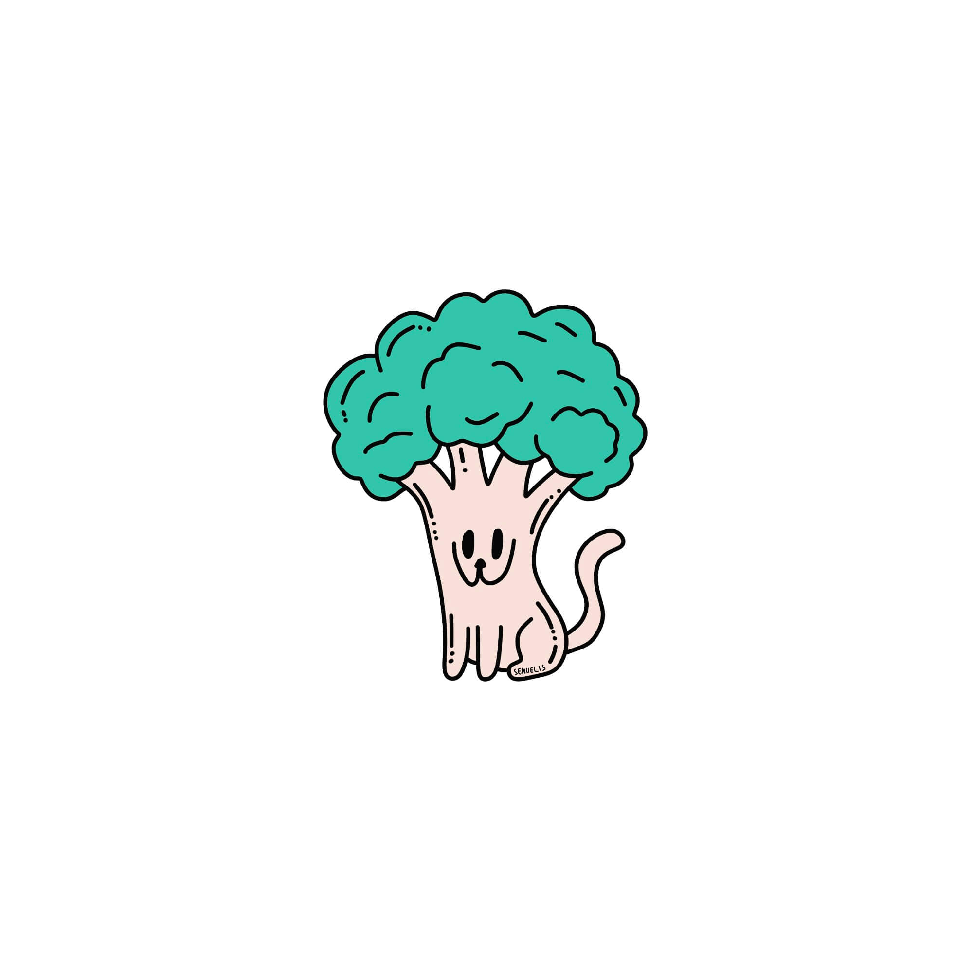 Cat-broccoli hybrid - fun doodle created by semuelis Cat-broccoli hybrid - fun doodle created by semuelis