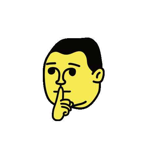 yellow men shh, quiet, silence, secret, hush, shut up, shush, secretive, face, sneaky, emoji, be quiet created by semuelis