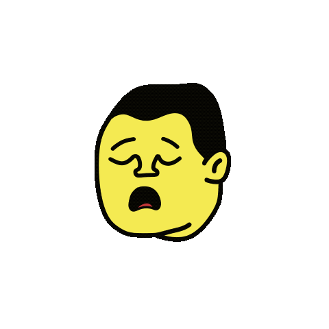 yellow men tired, sleepy, yawn, yawning, exhausted, sleep, sleeping, bored, sigh, face, emoji, created by semuelis